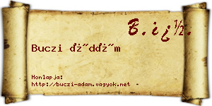 Buczi Ádám névjegykártya